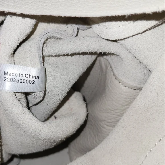 Hobo Cream Suede Genuine Leather Crossbody Bag - Picture 8 of 12